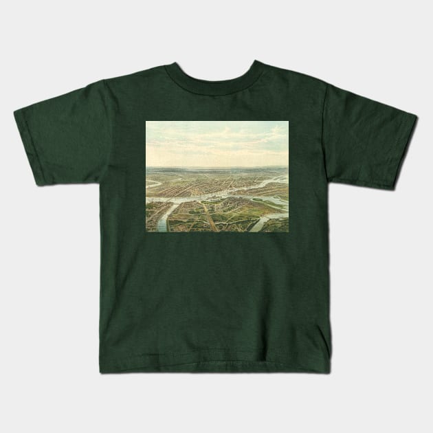 Antique Map of St. Petersburg, Russia, 1878 Kids T-Shirt by MasterpieceCafe